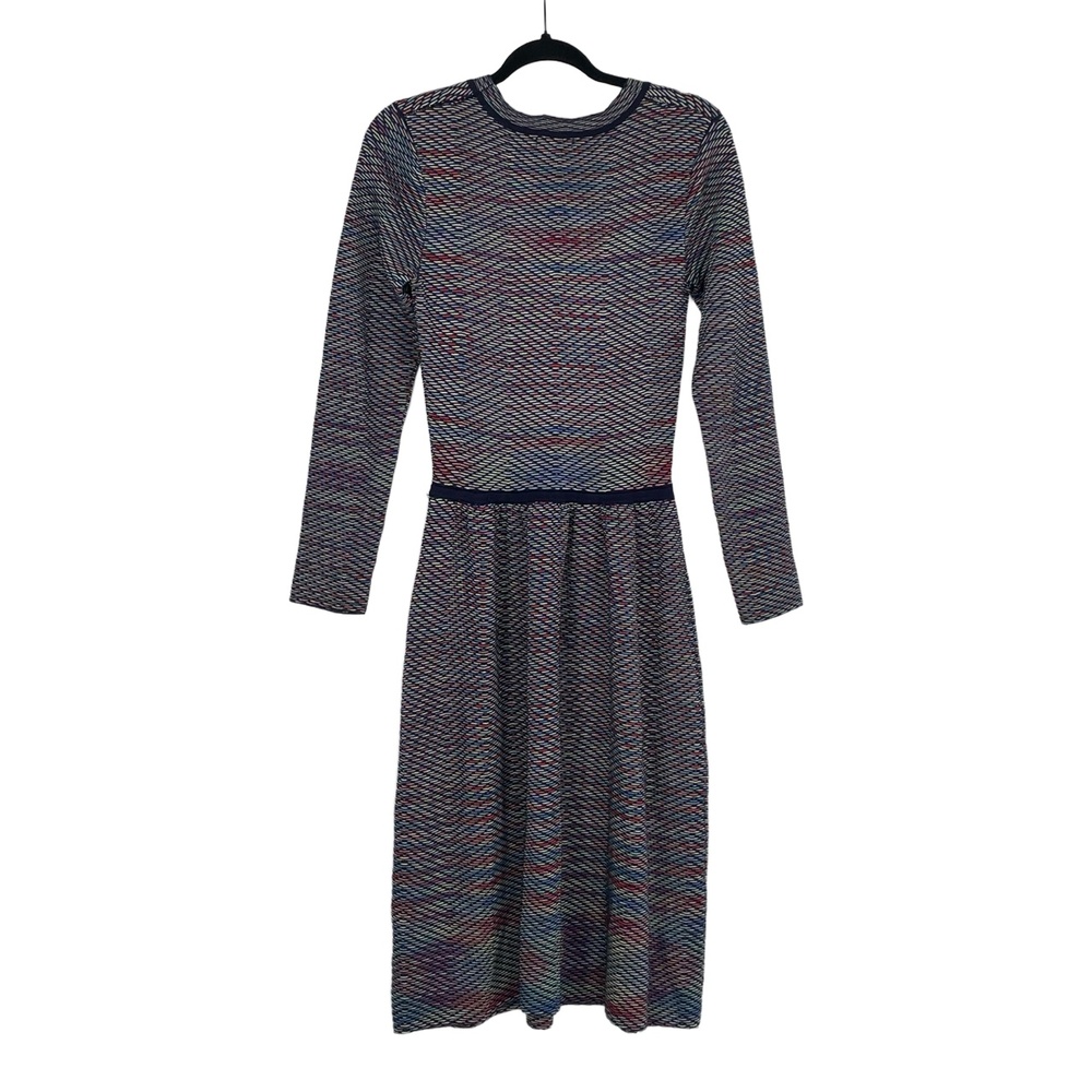 Royal Women's Black‎ Printed Long Sleeve Knee length Sweater Dress Size Small